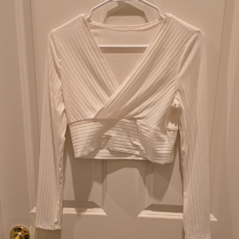Elegant White Wrap Top